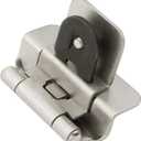 Hickory Hardware P5312-SN Double Demountable Hinge - 170 Opening Face Frame - 1/4 Inch overlay, 3/8 Inch inset Self-Closing Feature - Screwless Mounting Cabinet Satin Nickel Finish 1 Pair