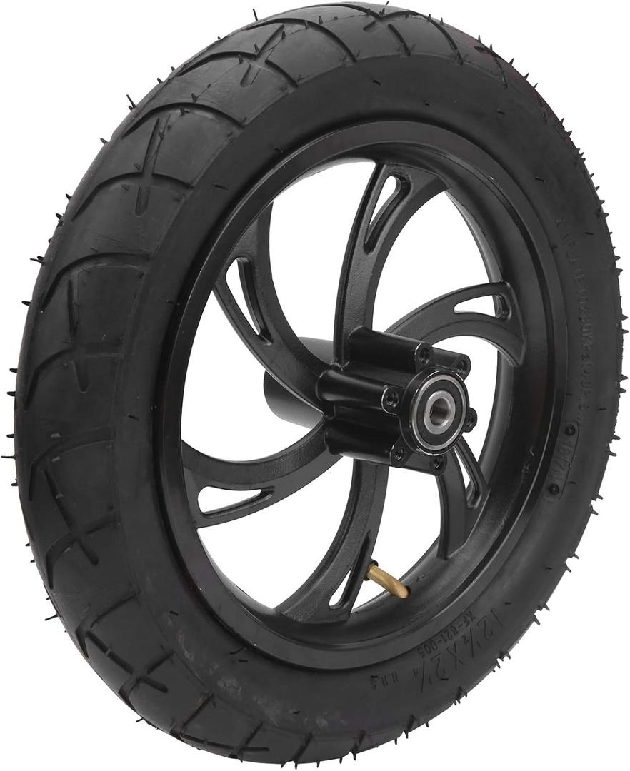 12in Electric Scooter Wheel, Scooter Tire with Wheel Hub Rubber Tyre Replacement 12 1/2X2 1/4