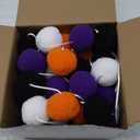 TBD Decor 2pk Halloween Decorations Pom Pom Garland,13FT Colorful Large Felt Ball Garland,Cute Hanging Halloween Party Decorations for Mantle,Indoor Birthday Party Supplies