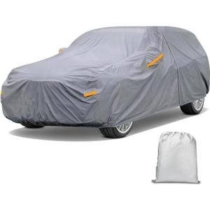 Nilight Car Cover Waterproof All Weather fo SUV, Heavy Duty Outdoor Full Cover Rain Sun UV Protection with Zipper Cotton, Extra Thick Car Covers,Universal Fit for SUV Jeep-Length (191" to 200")