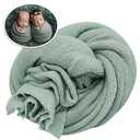 Newborn Posing Wrap Newborn Photography Props Soft Stretch Knit Blanket Handmade Wrap for Baby Boys Girls Photoshoot Green