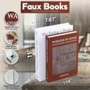 Decorative Books for Home Decor with Storage Set of 2 Faux Linen Book Boxes with Aesthetic Covers Enhance Your Coffee Table, Bookshelf Decor Hidden Storage for Photos, Keepsakes, and Jewelry