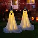 2Packs Halloween Decorations Outdoor: Enchanting Spooky Ghost with String Lights - Perfect Halloweens Party Decoration Indoor for Your Porches, Yards & Gardens!