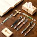 Bozidol 20 Pcs Catholic Saint Ballpoint Pens, Black Ink, Jesus Christ Virgin Mary Pen Set, Christian Pens for Women Men, Religious Church Party Favors Gifts for Office Home School Supplies