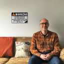 2 x Funny Metal Sign Retired in Residence Vintage Wall Decor 8x12 Inches Rustic Home Patio Man Cave Garage Office Retirement Gift for Dad Grandpa and Coworkers