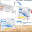 8 Pack Slanted Back Acrylic Sign Holder 6x4 Inches,Clear Plastic Sign Holder Paper Photo Display，Menu Tabletop Stand,Acrylic Picture Frame，Flyer Holder（Horizontal）