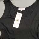 BHOME Maternity Tank Tops for Women Ruched Sleeveless Basic Tops Layering Maternity Shirt Vest Pregnancy Tee (Medium, Black)