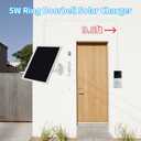 Solar Panel Charger for Ri ng doorbell Camera, Compatible with Ring Video Doorbell 3/3+/4, Battery Video Doorbell Plus, Not for Ring Video Doorbell 2, Waterproof, 6W Fast Charging (1Pack)