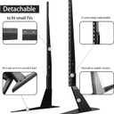 Universal TV Stand, Metal TV Legs for 20-65 inch LCD/LED/OLED/Plasma Flat&Curved Screen TV Height Adjustment with VESA 75x75mm to 800x500mm Max ML1760