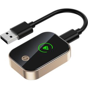 2026 Wireless Carplay Adapter for iPhone,Convert Wired to Wireless with One Click Multi Device Switch,Auto-Connect,No Delay for Cars 2018+ with Built-in Carplay