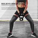 Full Leg Sleeves Long Compression Leg Sleeve Knee Sleeves with Side Stabilizers & Patella Gel Pads,for Basketball, Arthritis, Sport, Reduce Varicose Veins and Swelling of Legs(Black-Spring, M, Pair)