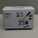 French Fry Cutter Professional Stainless Steel Potato Cutter with 1/2 Inch and 3/8 Inch Blades Commercial French Fries Slicer for Potatoes Carrots Cucumbers