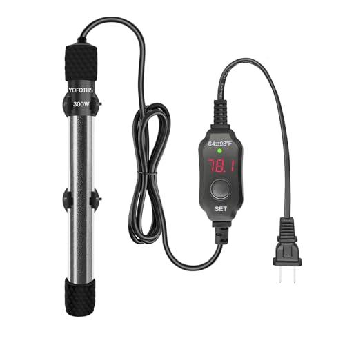 YOFOTHS Aquarium Heater, 300W Fish Tank Heater with Digital Display Thermostat External Temperature Controller, for Tanks 40-60 Gallons (300W)