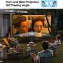 STWUI Outdoor-Projector-Screen-with-Stand - 120 inch Portable Projection Screen Indoor Outdoor Projector Screens 16:9 4K HD Lightweight Movie Screen with Carry Bag for Backyard Movie Night 1pcs