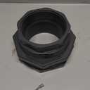 PVC Bulkhead Fitting, NPT Threaded Water Tank Connector for Rain Barrels, Aquariums, Pools (4")