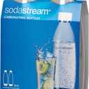 SodaStream Black 1L Slim Carbonating Bottles Twin Pack, Pack of 2