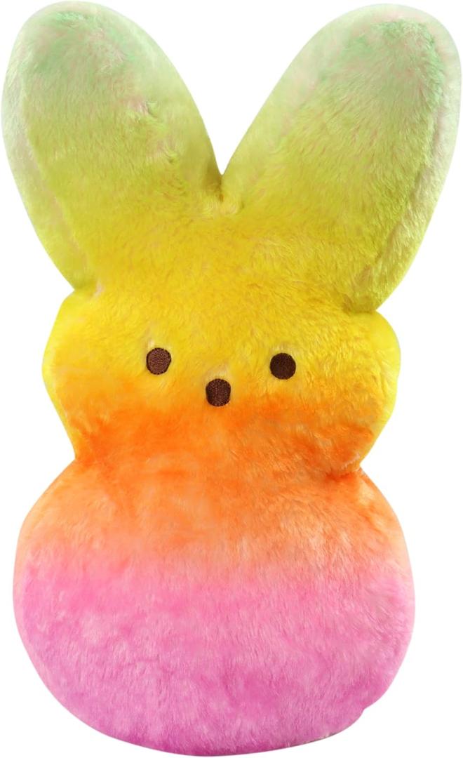 Animal Adventure | Shaggy Bunny Peeps | 15 Collectible Plush | Rainbow (15" Plush)