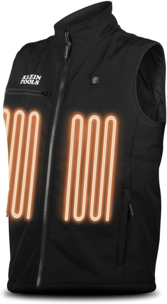 Klein Tools Lightweight Heated Vest with Battery Pack Included, for Outdoors and Jobsite (Large)