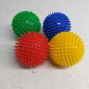 Dog Balls 4.5 Squeaky Dog Toys Spikey Ball for Aggressive Chewers Heavy Duty Teething Large Medium Durable Dogs Balls (4 Pack)
