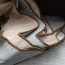 GarveeHome 10x13 Area Rug Large Living Room Scalloped Rug Non Slip Low Pile Bedroom Throw Carpet Soft Modern Bordered Dining Room Rug Stain Resistant Boho Carpet for Home Office, Beige