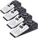 Door Stop Alarm, Door Stopper with 120DB Security Alarm, Floor Wedge Doorstop for Travel Apartment Home House (Pack of 4)