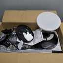 Ohniyou Ceiling Fans with Lights, 42'' Low Profile Ceiling Fan with Light and Remote/APP Control, Modern Flush Mount Ceiling Fan for Indoor Bedroom Kitchen, Dimmable, Qiuet DC Motor, Black