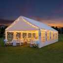 Party Tent 20x40Ft Outdoor Canopy Gazebo Heavy Duty Large Event Shelter Carport White for Wedding Parties BBQ