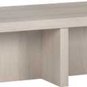 Henn&Hart 44" Wide Rectangular Coffee Table in Alder White, for Home, Living Room, Bedroom, Entertainment Room, Office