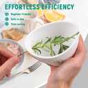 2 x Herb Stripper Bowl with Foldable Spoon: Food-Grade Silicone Herb Stripper Tool with 304 Stainless Steel Spoon, Dishwasher Safe - Suitable for Parsley, Basil, Rosemary, Thyme & Mint