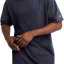 Champion Men's Classic Short Sleeve T-Shirt, Standard Fit, Midweight 100% Cotton, (Blue, XXXL)