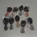 9 Pack Mini Boar Bristle Brush Individually Wrapped, Boar and Nylon Bristles Adds Shine, Promote Hair Growth, Scalp Massage and Detangling, Safe for All Hair Types Extensions, Wigs, 5 Colors (Black, Brown, Green, Grey, Red)