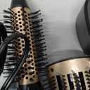 Hair Dryer Brush Blow Dryer Brush in One Hot Air Brush for Drying and Straightening, Volumizer Multi-Styler Smooth Curls for All Hair Types, Frizz-Free Blowout Brush for Salon Quality (Black& Rose Gold)
