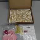 MotiMind 39 Pcs Graduation Cap Decorations Kit Including 25 Rose Heads Paper Flowers 12 3D Gold Butterfly Stickers 1 Self Adhesive Pearl 1 Rhinestones Stickers for DIY Graduation Cap(Pink)