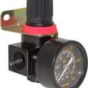 Beduan BR4000 Air Compressor Regulator Combo 1/2" NPT,Manual Drain with Bracket, Gauge