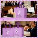 SilTriangle 36 Pcs Purple Christian Gift Bag with Cross & Card, 10"x 8" Non Woven Reusable Religious Church Welcome Tote Bag Bulk with Handle for Baptism Bible First Communions Thanksgiving Xmas