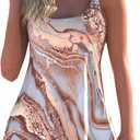 ROSEWE 2025 Tankini Swimsuits for Women, Two Piece Bathing Suits with Shorts, Modest Tank Top Swim Dress (X-Large, Light Coffee)