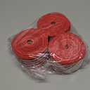 JStnana 3 Rolls White Red Stripe Deco Mesh Ribbon, 6 Inch x 30FT Per Roll Metallic Foil Burlap Deco Mesh Fabric for Christmas Tree Valentines Day New Year Wedding Wreath Swags Bow Making DIY Craft