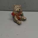 Christmas Brown Bear Statue Decorations for Home, Christmas Wooden Bear Figurine Decor Perfect for Office Tabletop & Gift for Friends, Unique Lovely Bear Holiday Decoration, 5.12 Inch