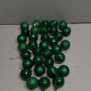 Lulu Home Christmas Ball Ornaments, 34 Ct 1.57" Pre-Strung Hanging Ornament Decorations, Xmas Shatterproof Plastic Balls for Holiday Party Wreath Garlands Trees, Green