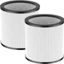 2 Pack Upgraded TP01 Filter HEPA Filter Replacement Compatible with Dyson Tower Purifier Pure Cool Link TP01, TP02, TP03, AM11, BP01 Models, Compare to Part 968126-03, Black
