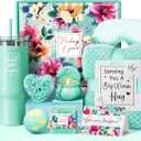 Birthday Gifts for Women Self Care Gifts Get Well Soon Gifts, Ocean Relaxing Spa Gifts Basket Care Package w/ Luxury Flannel Blanket 40 oz Tumbler, Mothers Day Gifts for Mom Wife Her Girlfriend Sister