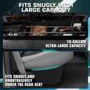 Rear Truck Underseat Storage Box, Fit 2017-2026 Ford F-250 F-350 Super Duty and 2015-2026 Ford F-150 SuperCrew Crew Cab Heavy Duty Rear Under Back Seat Box Organizer, Anti Slip