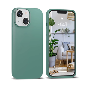 IceSword Compatible with iPhone 14 Case Pine Green, Liquid Silicone Case Phone Cover Slim Protective, Soft Anti-Scratch Pine Tree Green [Shockproof], 6.1 inch iP14 - Pine Green