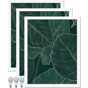 White Picture Frame Set of 3, 14x18 Picture Frame for Photo Poster Canvas Certificate Document Display Horizontally or Vertically High Transparent Wall Gallery(Size 14 x 18 inches)