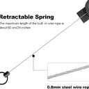 2 Pack Retractable Keychain Heavy Duty with 360 Rotating Belt Clip, 24 Retractable Key Holder for Keys, ID Badge, EDC, Work, Security, Construction