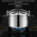 Stainless Steel Pressure Cooker, Aluminum Explosion Proof Pressure Canner Large Capacity Rice Cooker Cookware with Compound Bottom for Gas Electric Flat Top Stoves Easy To Open