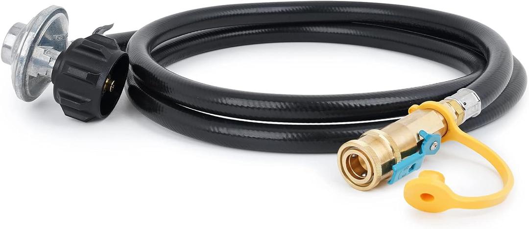 Stanbroil 6 Feet Propane Regulator Hose - 1/4" Female Quick Connect x Acme Nut for Olympian 5100 5500 RV Grill and Low Pressure LP Gas Grill, Heater