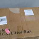 AIPERRO Stainless Steel Litter Box with Lid, High Sided Cat Litter Box