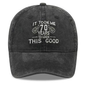 Birthday Baseball Cap 50 60 70 80 Years, Funny Embroidered Cotton Dad Hat Adjustable for Men Women Gift