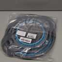 Cluren Collapsible Colander 3-Pack Set Space-Saving Foldable Kitchen Strainer with Non-Slip Base Durable Thickened PP+TPE Collapsible Strainers for Pasta, Vegetables, Fruits (Gray-Blue)